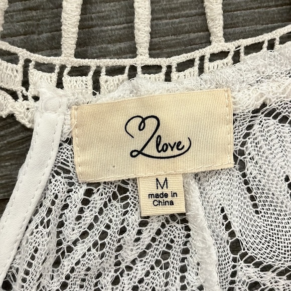 Love Long Sleeve Lace Top/Coverup - Picture 3 of 3